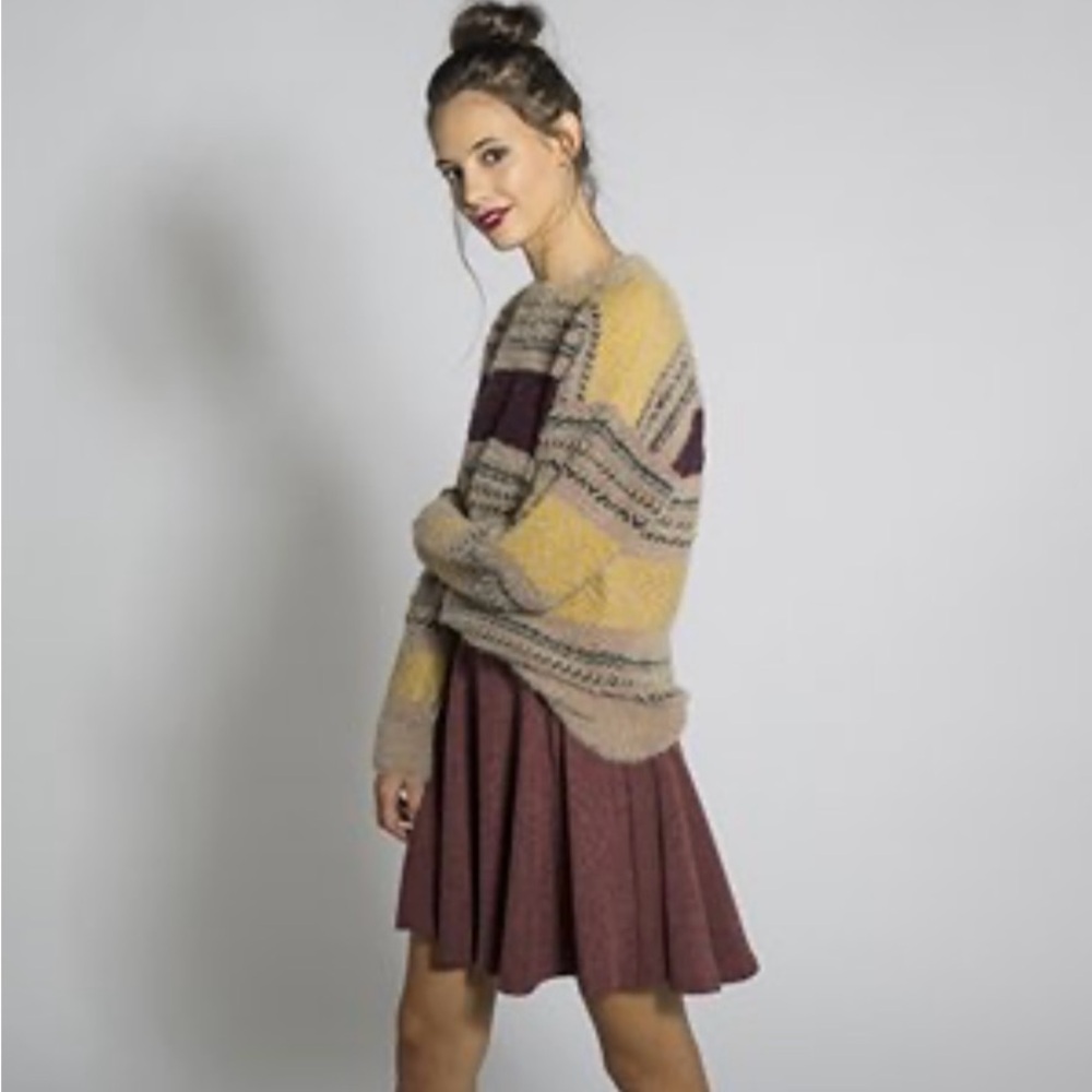 The Korner -‎ Anthropologie Striped Sweater.  Cozy. Two minor flaws. Sz S/M